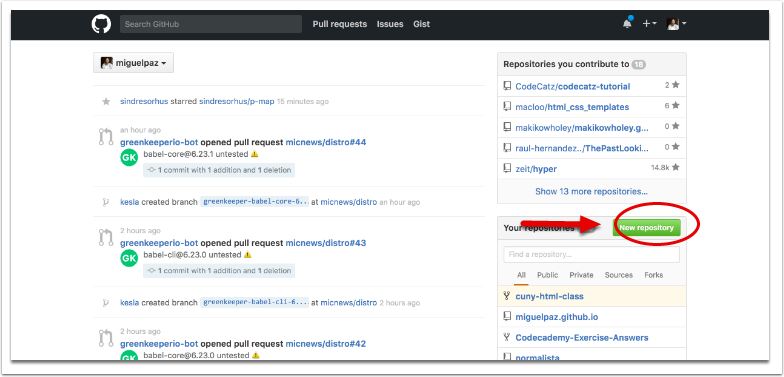 Github homepage